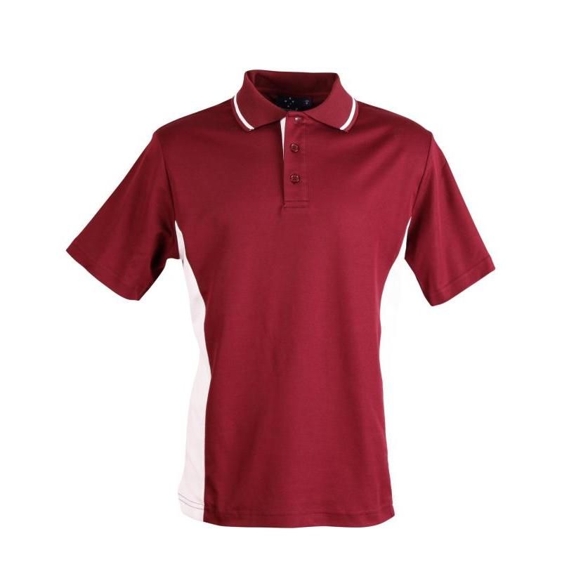 Maroon / White