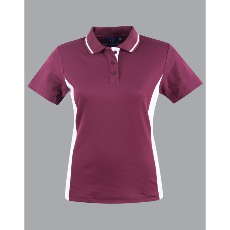 Maroon / White