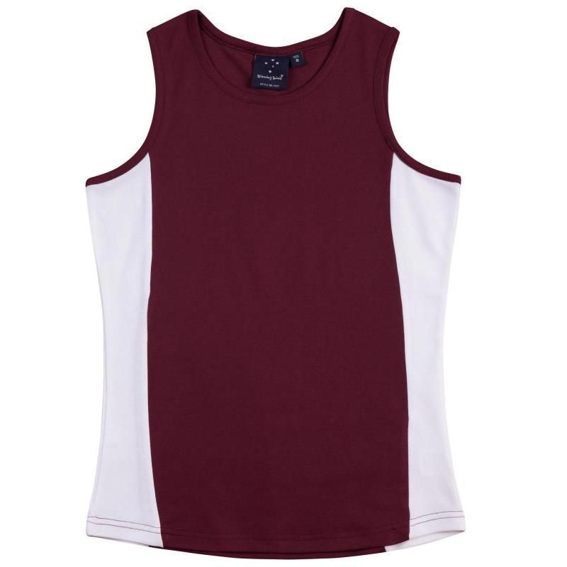 Maroon / White