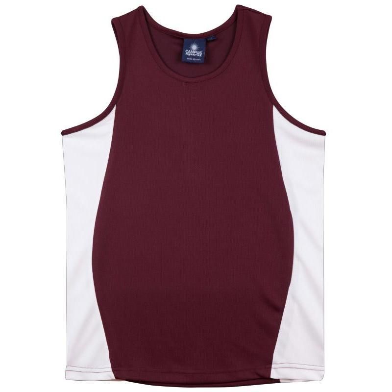Maroon / White