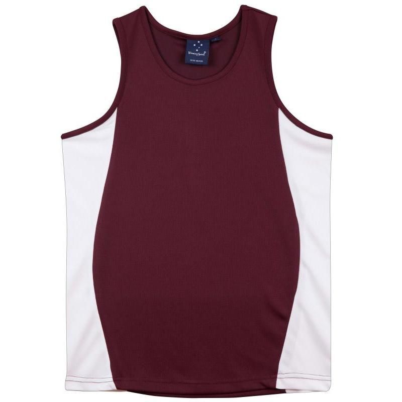 Maroon / White