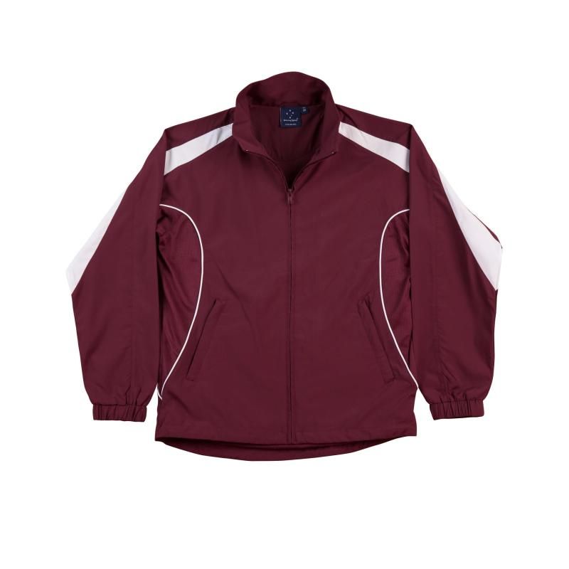 Maroon / White