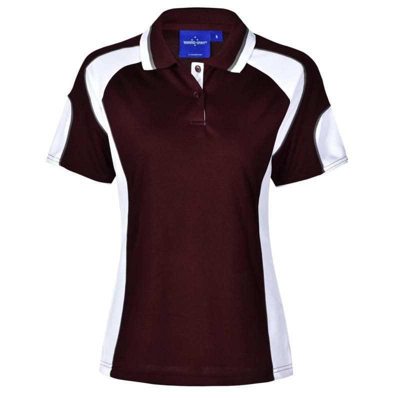 Maroon / White