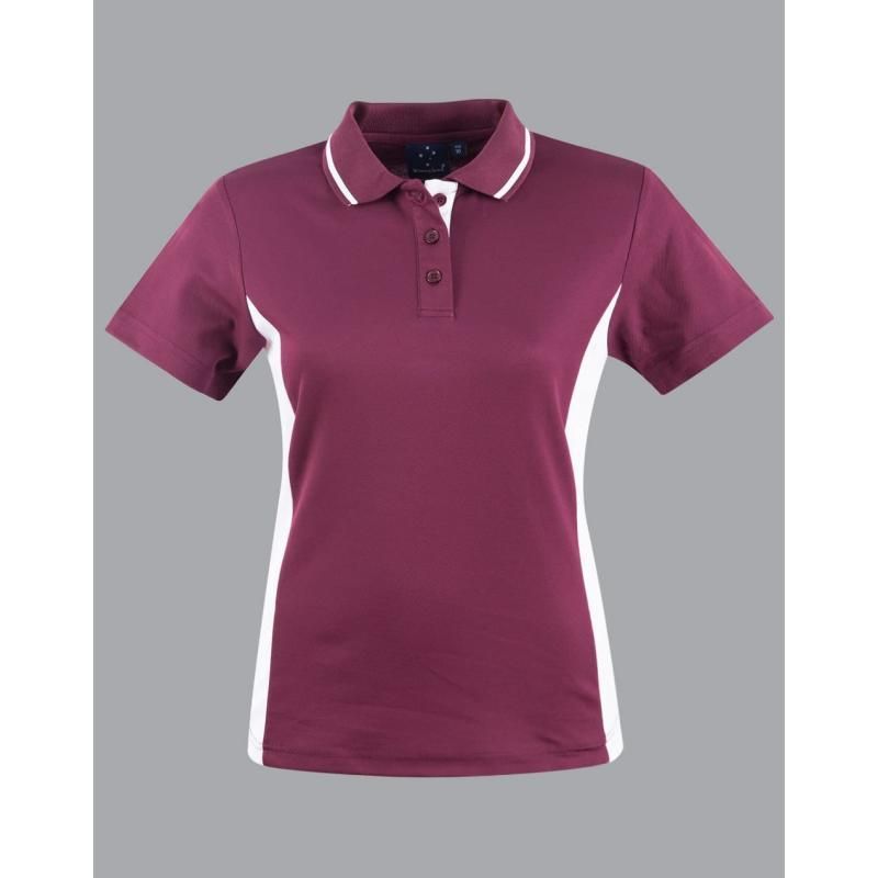Maroon / White