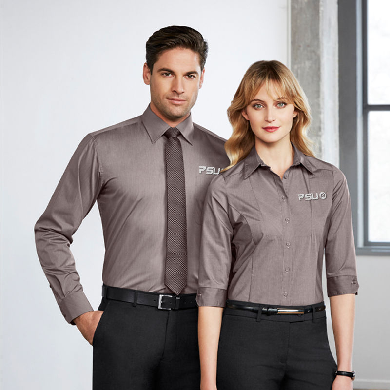S122ML Chevron Mens L/S Corporate Shirts