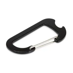 Compact Aluminium Carabiner Bottle Opener with Clip