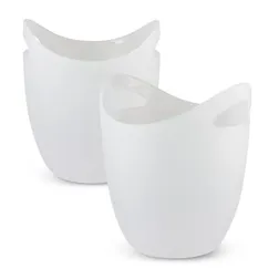 Eureka Frosted Polypropylene Ice Bucket with Handles