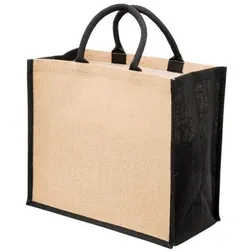 Eco Jute Wide Gusset Tote With Cotton Rope Handles
