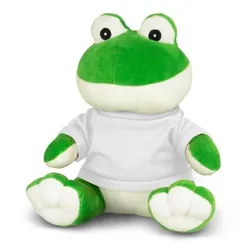 Soft Frog Plushie with Embroidered Eyes and RPET Recycled Filling