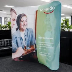 Curved Stretch Media Wall Medium 3m x 2.2m UV Resistant Knitted Polyester Display
