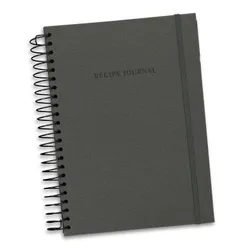 Charcoal Keepsake Recipe Journal with Dividers