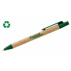 Recycled Paper Barrel Retractable Ballpoint Pen