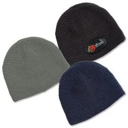Ruga Acrylic Ribbed Knit Beanie with Fleece Lining