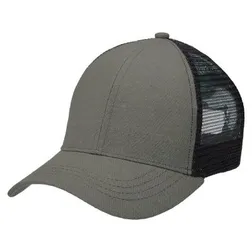 Hemp Blend Structured Trucker Cap with Mesh Panels
