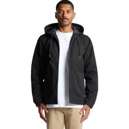 Canvas Heavy Hooded Jacket With Quilted Lining