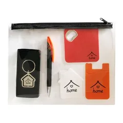 Real Estate Bundle Spin House Key Ring Bottle Opener Coaster Plastic Pen Mint Card Mobile Wallet Pencil Case