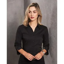 Ladies Executive Teflon Three Quarter Sleeve Stretch Shirt