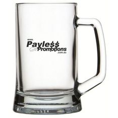 Clear Glass Handled Mug with Large Branding Area