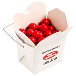 White Wedding Noodle Box with Jaffa Chocolates