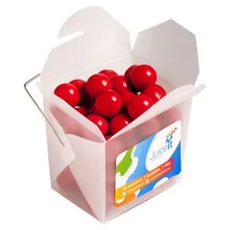 Frosted Noodle Box with Orange Chocolate Drops 100g