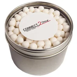 Clear Window Top Tin with Full Colour Sticker Branding