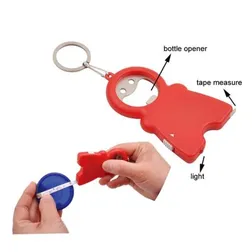 Multifunction Bottle Opener with LED Light and Tape Measure