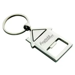 House Shaped Alloy Keyring with Bottle Opener Gift Box
