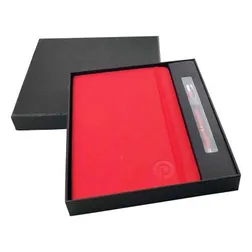 Alison A5 Polyurethane Notebook Aluminium Pen Gift Set
