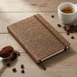 A5 Repurposed Coffee Ground Hardcover Notebook