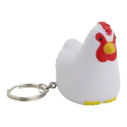 Rooster Shaped Polyurethane Stress Relief Keychain