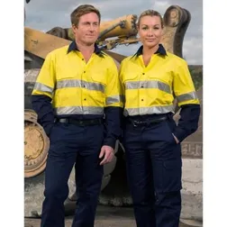 Cotton Rip Stop Reflective Work Shirt with 3M Scotchlite Tape