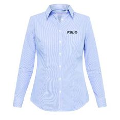 Van Heusen Ladies Cotton Stripe Long Sleeve Shirt