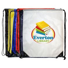 210D Nylon Drawstring Backpack with Large Branding Area
