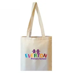 Heavy Duty Cotton Canvas Tote with Long Shoulder Handles