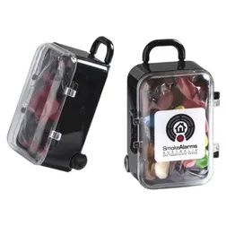 Novelty Suitcase Jelly Bean Container with Full Colour Sticker