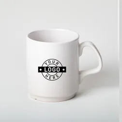 Flared Ceramic Office Mug with Wrap Printing