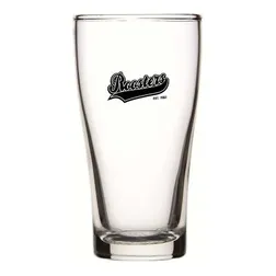 Nucleated Conical Beer Glass with Etched Branding