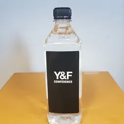 Square Clear Reusable Water Bottle 600ml