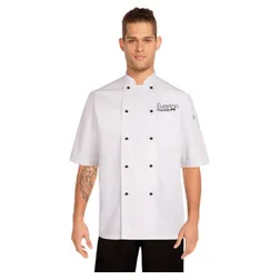 Macquarie Short Sleeve Chef Coat Poly Cotton Blend