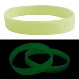 Glow In The Dark Silicone Wristbands With Custom Imprint