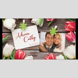 Neoprene Wedding Stubby Holders with Full Colour Photo Floral Design