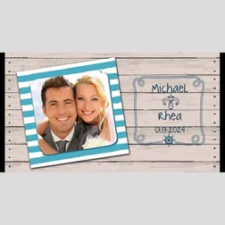 Beach Photo Frame Wedding Stubby Holders Neoprene