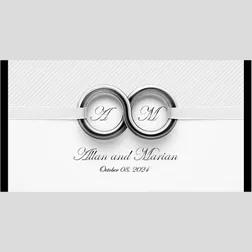 Wedding Rings Design Neoprene Stubby Holders