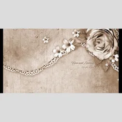 Monotone Rose Wedding Neoprene Stubby Holders