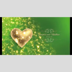 Golden Heart Neoprene Wedding Stubby Holders
